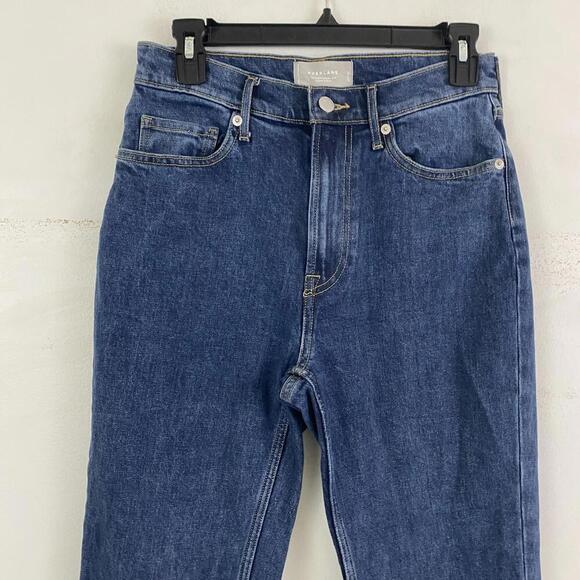 EVERLANE dark wash high rise straight leg jeans sz 26 crop - Picture 2 of 5